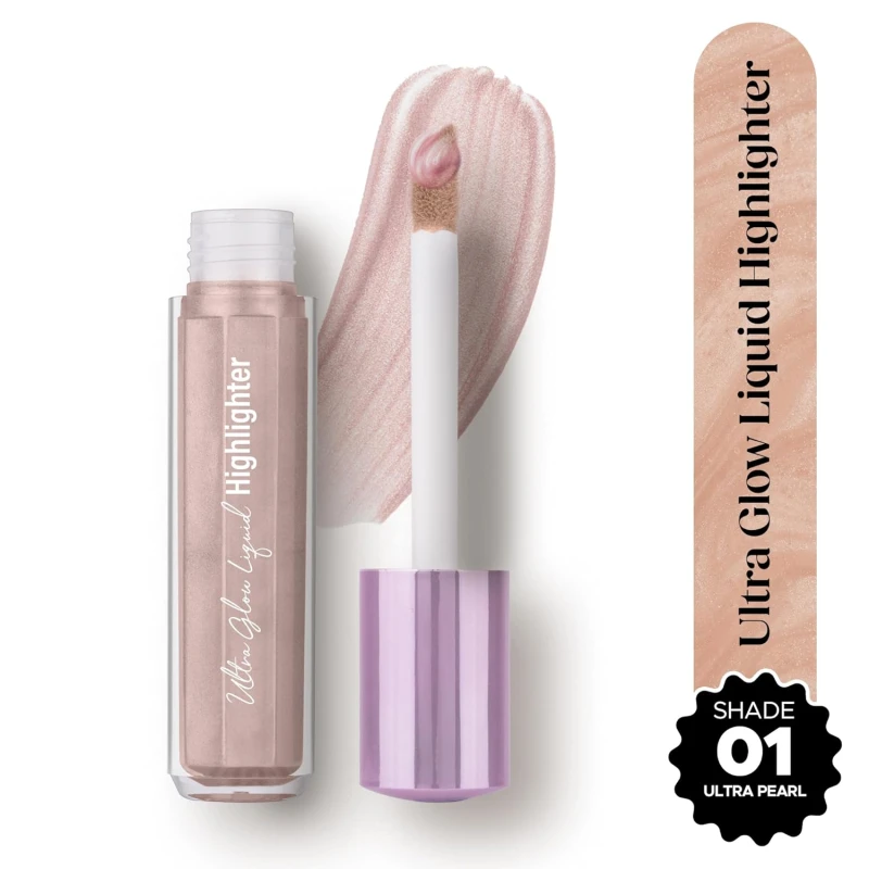 Hilary Rhoda Ultra Glow Liquid Highlighter | Illuminating & Glitter Liquid Highlighter | Dewy Finish | Cruelty-Free & Vegan | Luminescent Finish | Weightless Formula -3.8g (Ultra Pearl -Shade 01) thumbnail 2
